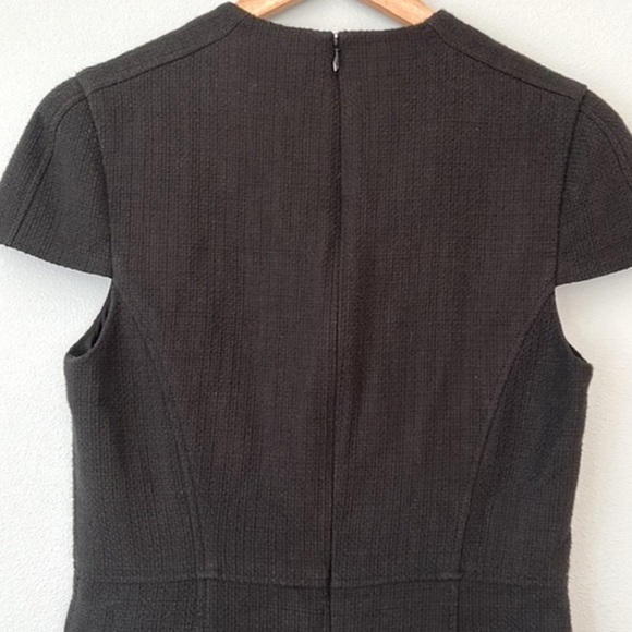 Anthropologie 4C Collective Dress Womens 8 Black Fit Elegant Cap Sleeve Dress - Picture 7 of 13